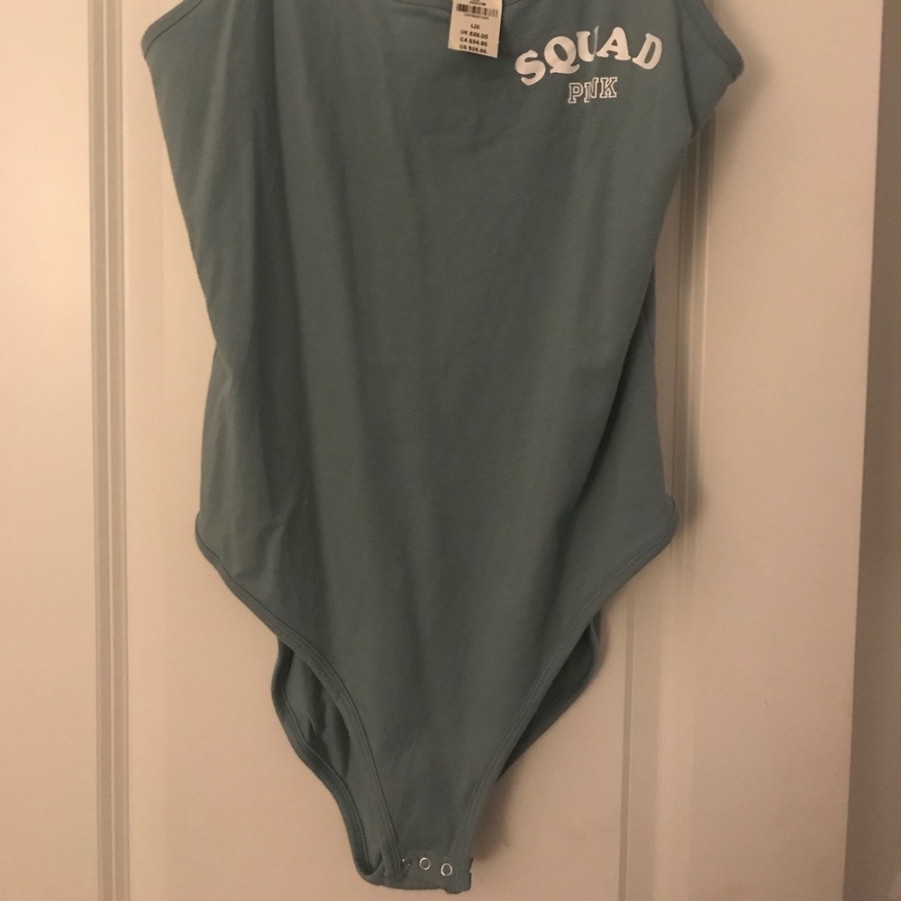 Victoria's Secret Pink Squad Bodysuit Tank Top L